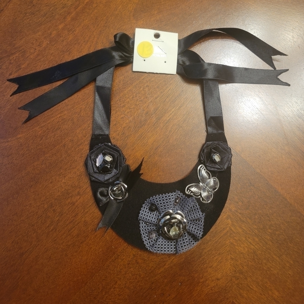 Black Bib Style Necklace